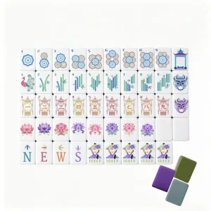 Luxury Dragon Mahjong tiles 160 set with 4-layer acrylic depth