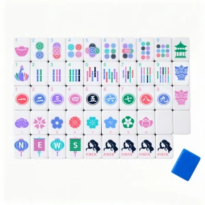 Luxury Fortune Pagoda Mahjong set with logo bag and 160 tiles